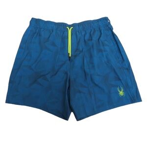🌺SPYDER Swim Trunks in Blue Tristar Size Large🌺